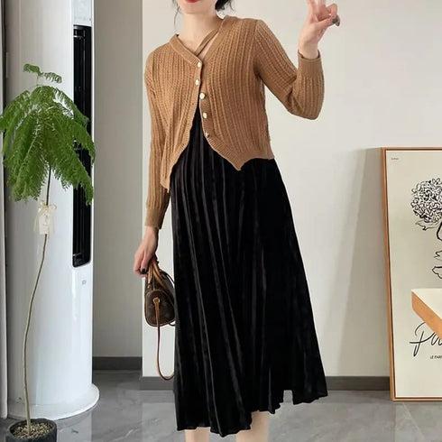 Winter Knitted V-neck Cardigan